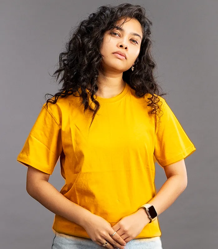 Mustard-Yellow-Round-Neck-Unisex-Tshirt-05