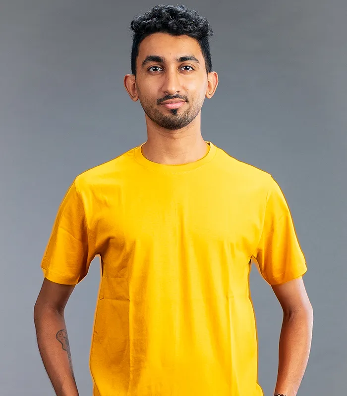 Mustard-Yellow-Round-Neck-Unisex-Tshirt-06